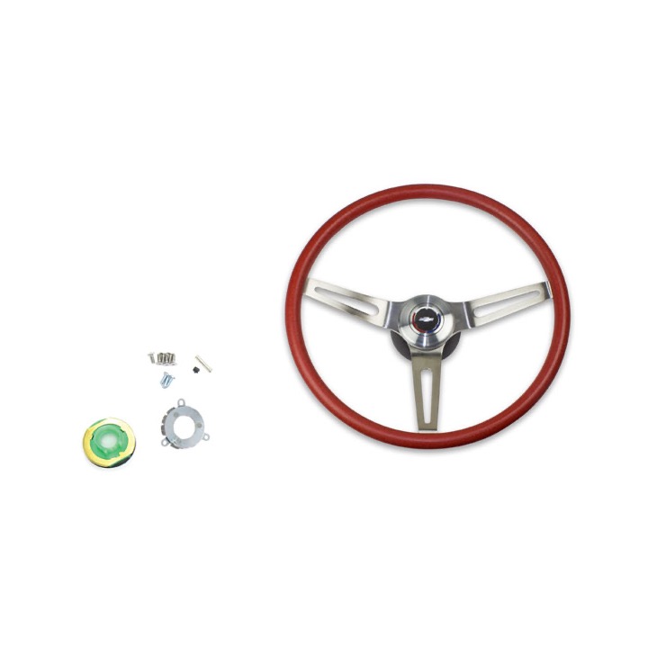 1969-1970 Camaro Red Comfort Grip Sport Steering Wheel Kit Without Tilt