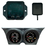 1967-1968 Camaro Analog Replacement Gauge Panel Black Faceplate With GPS Image