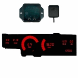 1978-1988 Cutlass LED Digital Replacement Gauge Panel With GPS Red LED Image