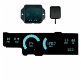 1978-1988 Cutlass LED Digital Replacement Gauge Panel With GPS Teal LED Image