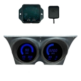 1967-1968 Camaro LED Digital Replacement Gauge Panel With GPS Blue LED Image