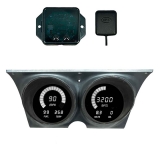 1967-1968 Camaro LED Digital Replacement Gauge Panel With GPS White LED Image