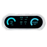 1962-1965 Nova LED Digital Replacement Gauge Panel Teal LED Image
