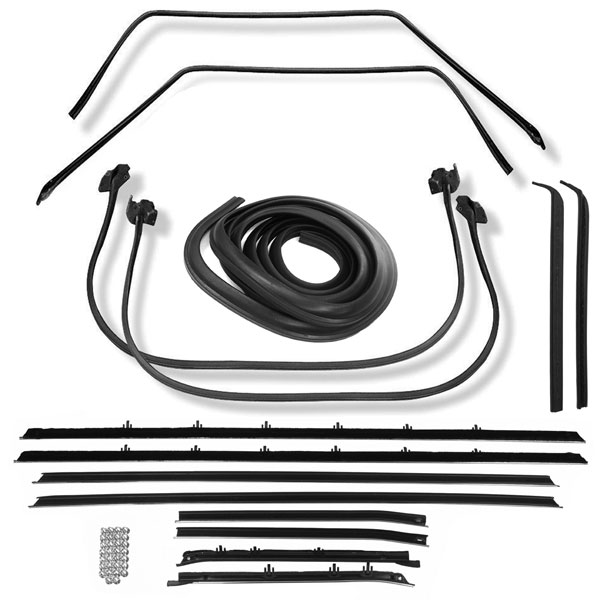 1962-1964 Nova Hardtop Deluxe Weatherstrip Kit Standard Felts