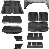 1964 Chevelle Coupe Junior Interior Kit For Bench Seats, Black Image