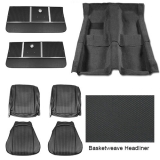 1964 El Camino Junior Interior Kit For Bucket Seats, Black Image