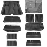 1964 Chevelle Convertible Junior Interior Kit For Bench Seats, Black Image