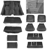1964 Chevelle Convertible Junior Interior Kit For Bucket Seats, Black Image