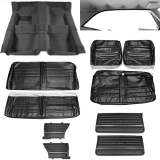 1965 Chevelle Coupe Junior Interior Kit For Bench Seats, Black Image