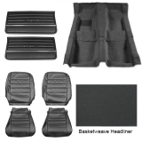 1965 El Camino Junior Interior Kit For Bucket Seats, Black Image