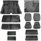 1965 Chevelle Convertible Junior Interior Kit For Bucket Seats, Black Image