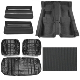 1966 El Camino Junior Interior Kit For Bench Seats, Black Image