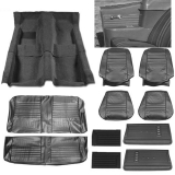 1967 Chevelle Convertible Junior Interior Kit For Bucket Seats, Black Image