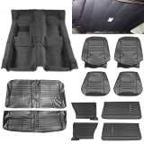 1967 Chevelle Coupe Junior Interior Kit For Bucket Seats, Black Image