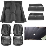 1968 El Camino Junior Interior Kit For Bucket Seats, Black Image