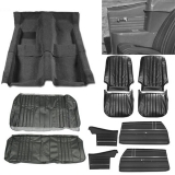 1968 Chevelle Convertible Junior Interior Kit For Bucket Seats, Black Image