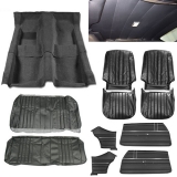 1968 Chevelle Coupe Junior Interior Kit For Bucket Seats, Black Image