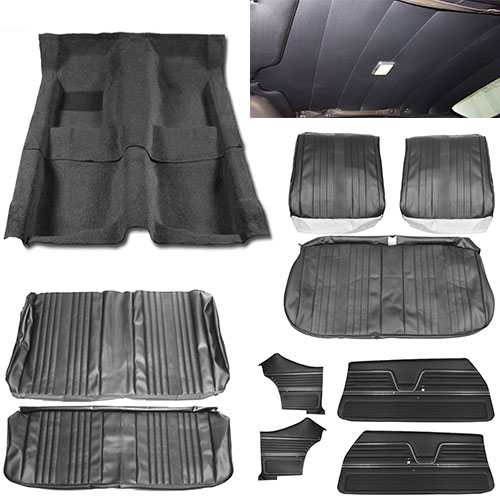 1969 Chevelle Coupe Junior Interior Kit For Bench Seats, Black