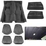 1969 El Camino Junior Interior Kit For Bucket Seats, Black Image