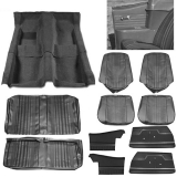 1970 Chevelle Convertible Junior Interior Kit For Bucket Seats Black Image