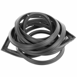 1962-1967 Nova Molded Front Door Opening Weatherstrip With Clips, 4 Door Sedan Image