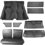 1962-1963 Nova Interior Kit, Bench Seat Convertible, Black Image