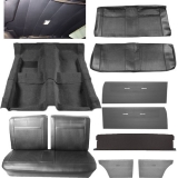 1962-1963 Nova Interior Kit, Bench Seat Hardtop, Black Image