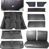 1964 Chevy II Nova Interior Kit, Bench Seat Hardtop, Black Image