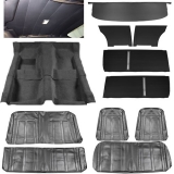 1966 Chevy II Nova Interior Kit, Super Sport SS, Bench Seat Hardtop, Black Image