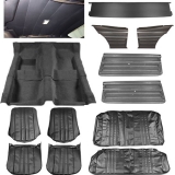 1968 Chevy II Nova Interior Kit, Custom Buckets, Black Image