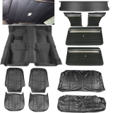 1969 Nova Interior Kit, Custom Buckets, Black Image