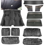 1970-1971 Nova Interior Kit, Custom Bench, Black Image