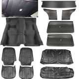 1970-1971 Nova Interior Kit, Custom Buckets, Black Image