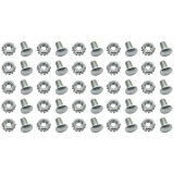 1963-1964 Nova Grille Hardware Mounting Set, Silver, 25pc Image