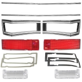 1968 Chevelle Rear Panel Molding And Lens Kit Image