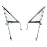 1966-1967 Chevelle Vent Window Assembly w/ Green Tinted Glass Kit Image