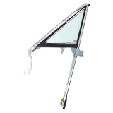 1966-1967 Chevelle Vent Window Assembly w/ Green Tinted Glass Left Side Image