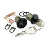 1986-1992 Camaro Door Locks with Black Caps Round Keys