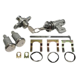 1974-1977 Camaro Lock Set Doors Glove Box and Trunk Round Knock Out Keys Image