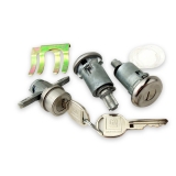 1970-1973 Camaro Long Cylinder Lock Set Doors and Trunk Round Keys Image