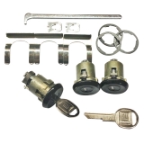 1970-1973 Camaro Lock Set Doors and Trunk with Black Door Locks Image