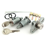 1974-1977 Camaro Lock Set Doors and Trunk Round Keys Image