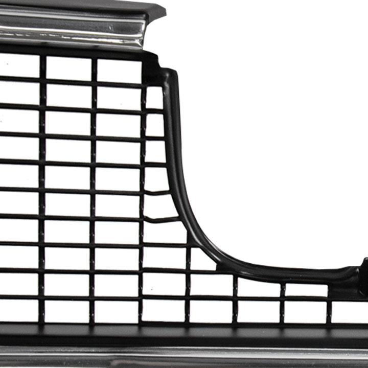1968 El Camino Grille Kit Silver With Black Accents & Chrome Headlamp Bezels