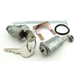 1967-1968 Camaro Lock Set Glove Box and Trunk Pearhead Knock Out Keys Image