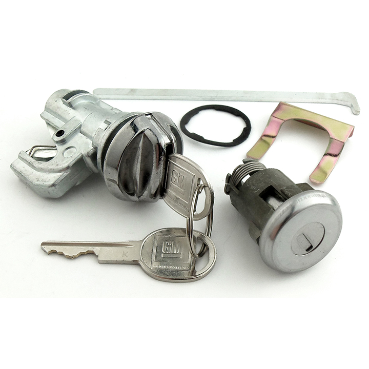 The Parts Place Inc. Door Lock Set For 68-69 Chevelle & 68-79 Nova – Glovebox, Trunk, And Door Locks (Part KL1259Z)