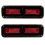 1968 Camaro Gloss Black Tail Lamp Bezel And Lens Kit RS Image