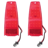 1966-1967 Nova LED Tail Lamp Lens Kit All Red Image