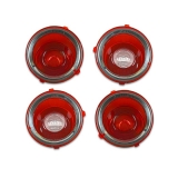 1971-1973 Camaro Standard Tail Lamp Lens Kit Without Chrome Center Trim Ring 2nd Design Image