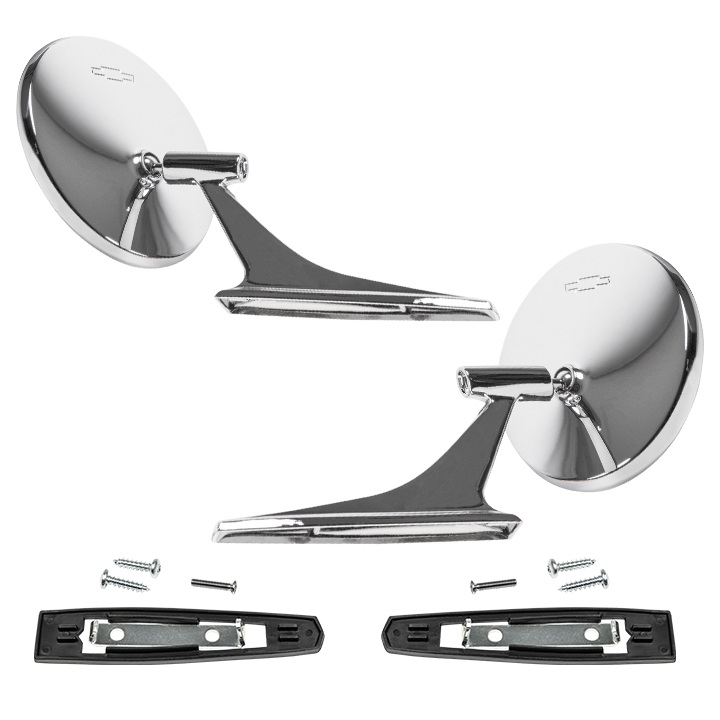 1966-1968 Chevelle Bowtie Mirror Kit