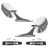 1967-1968 Camaro Round Bowtie Side View Mirror Kit Image